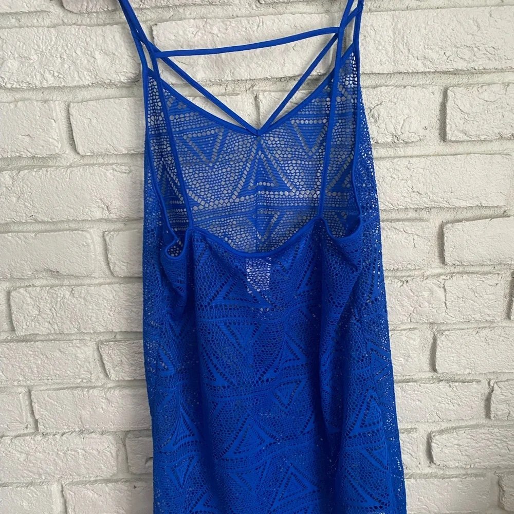 Victoria's Secret Pink Blue Sheer Tank Top